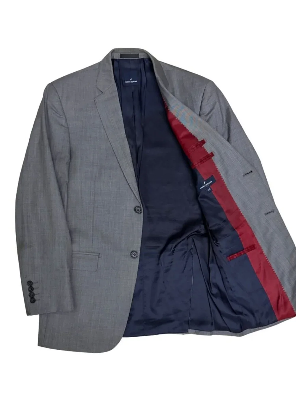 DANIEL HECHTER Blazer Sport Coat Grey Business Casual Work Luxury Jacket 40T